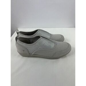 Vionic Magnolia Denver Slip On Sneakers Light Grey Canvas Snakeprint 10 Orthotic